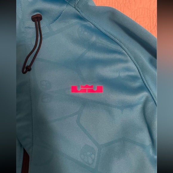 Nike Lebron James DNA Elite Full Zip Jacket Blue Pink Therma-Fit - Picture 3 of 7